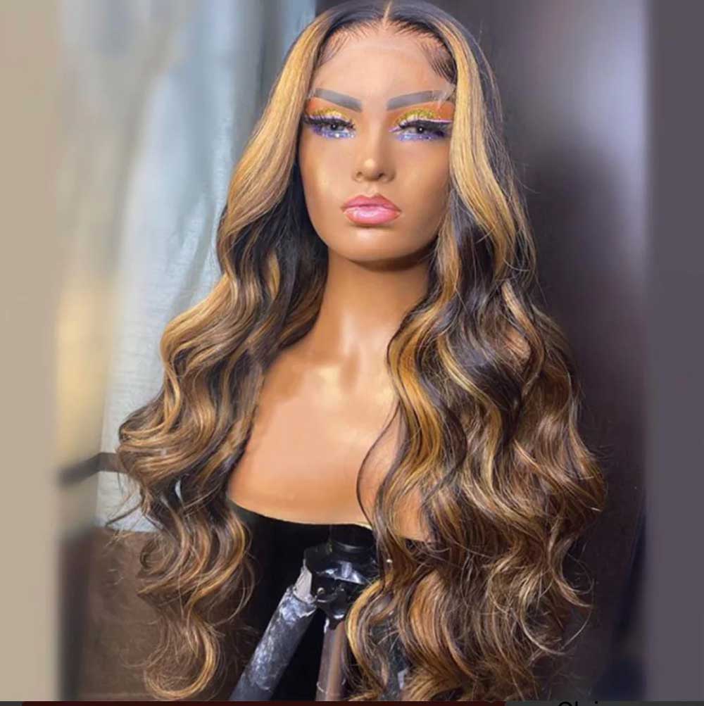【Daisy】TK11 : Beaudiva Highlight Body Wave 5X5 Lace Closure Wig