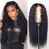 Beaudiva Kinky Curly Human Hair Wigs 4X4 Invisible Lace Closure Wig Lace Wig
