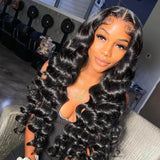 Beaudiva Loose Wave Closure Wig 100% Virgin Human Hair 5x5 Lace Closure Wigs Full Density