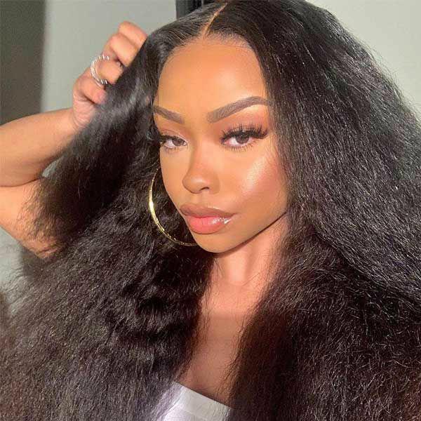 Beaudiva Kinky Straight Weaves 4 Bundles Deal Brazilian Human Virgin Hair