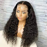 Beaudiva Water Wave Real Human Hair Wig Transparent T Part Human Hair Lace Front Wigs