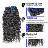 Beaudiva Water Wave 4 Bundles With Frontal Ear to Ear Lace Frontal Human Hair Weave