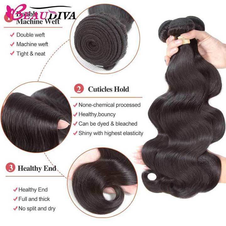 Beaudiva Body Wave 3 Bundles Deal Virgin Human Hair
