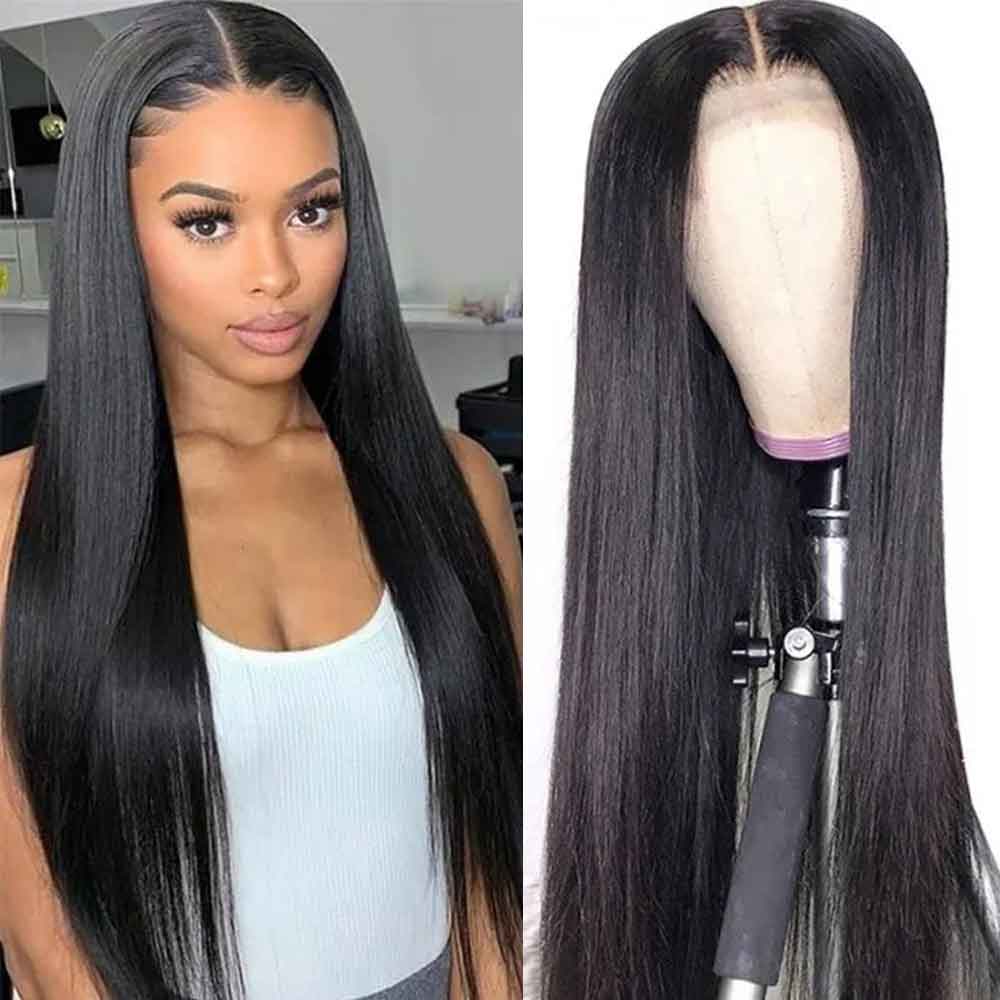 Beaudiva Silky Straight T Part Wig Lace Front Human Hair Wig Middle Part Human Hair Wigs