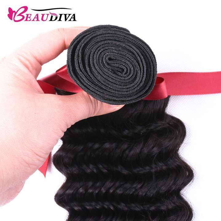 Beaudiva Deep Wave Human Hair 4 Bundles Deal Brazilian Human Hair Weaves