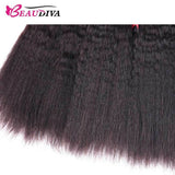 Beaudiva Kinky Straight Weaves 4 Bundles Deal Brazilian Human Virgin Hair