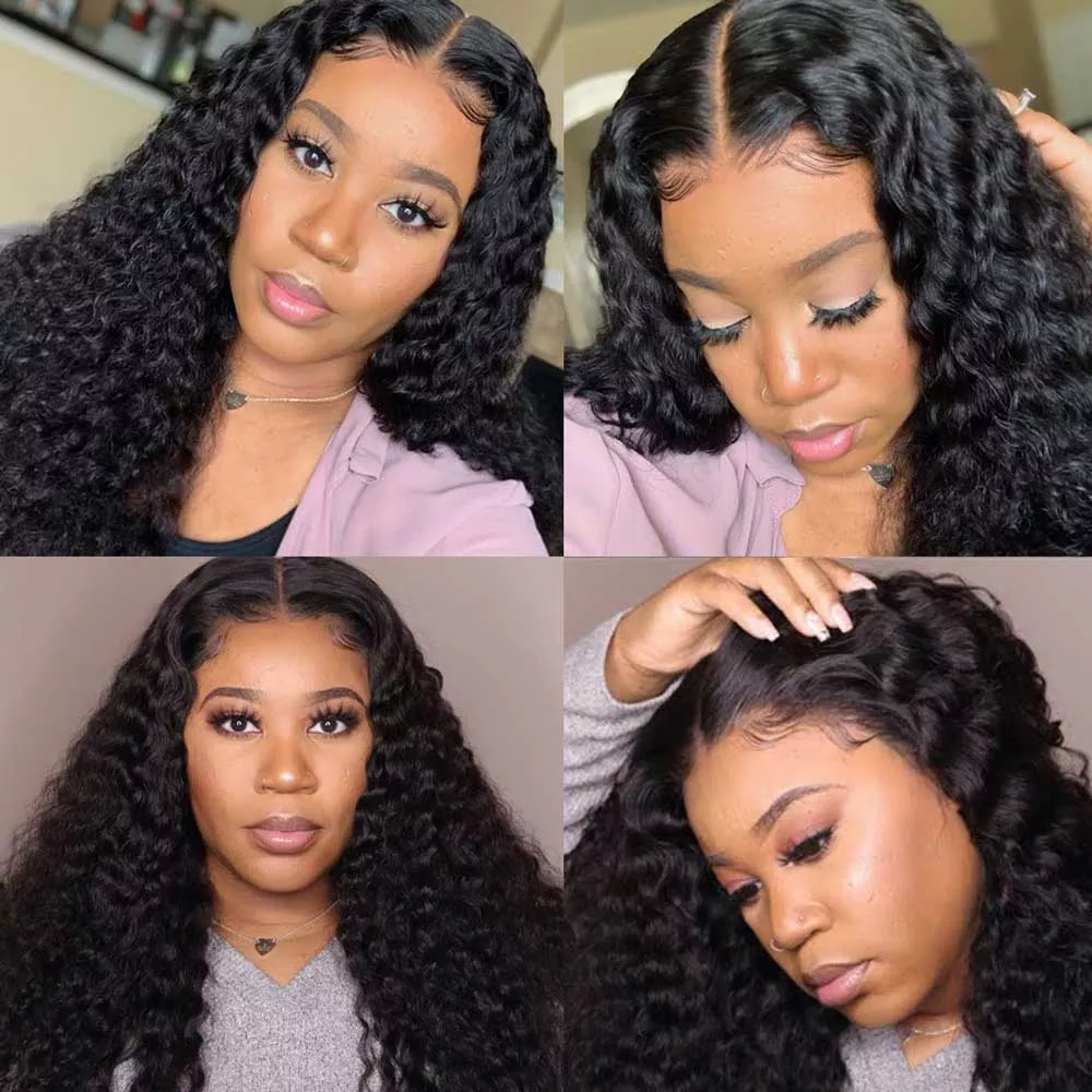 Beaudiva Deep Wave T Part Lace Front Wigs Transparent Lace Wigs Easy To Wear