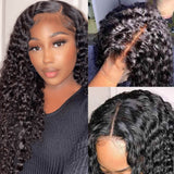 Beaudiva Curly Lace Front Wigs Natural Hairline T Part Transparent Lace Wig 150% Density