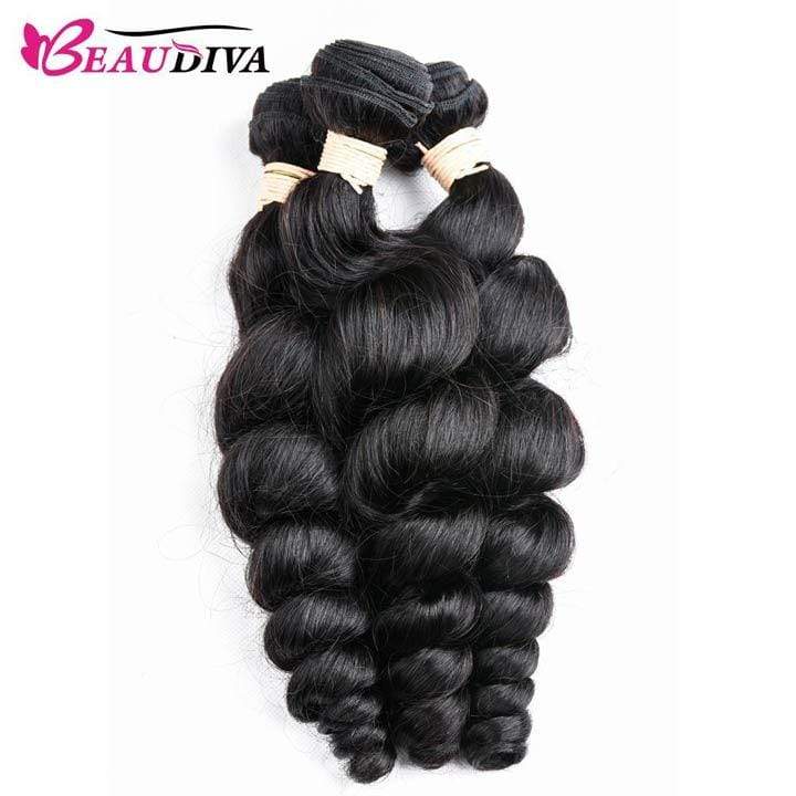 Beaudiva Loose Wave 3 Bundles With Frontal 100% Virgin Remy Human Hair