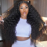 Beaudiva Deep Wave Lace Front Wigs 100% Remy Human Hair Wigs 13x4 Transparent Lace Wigs Pre Plucked