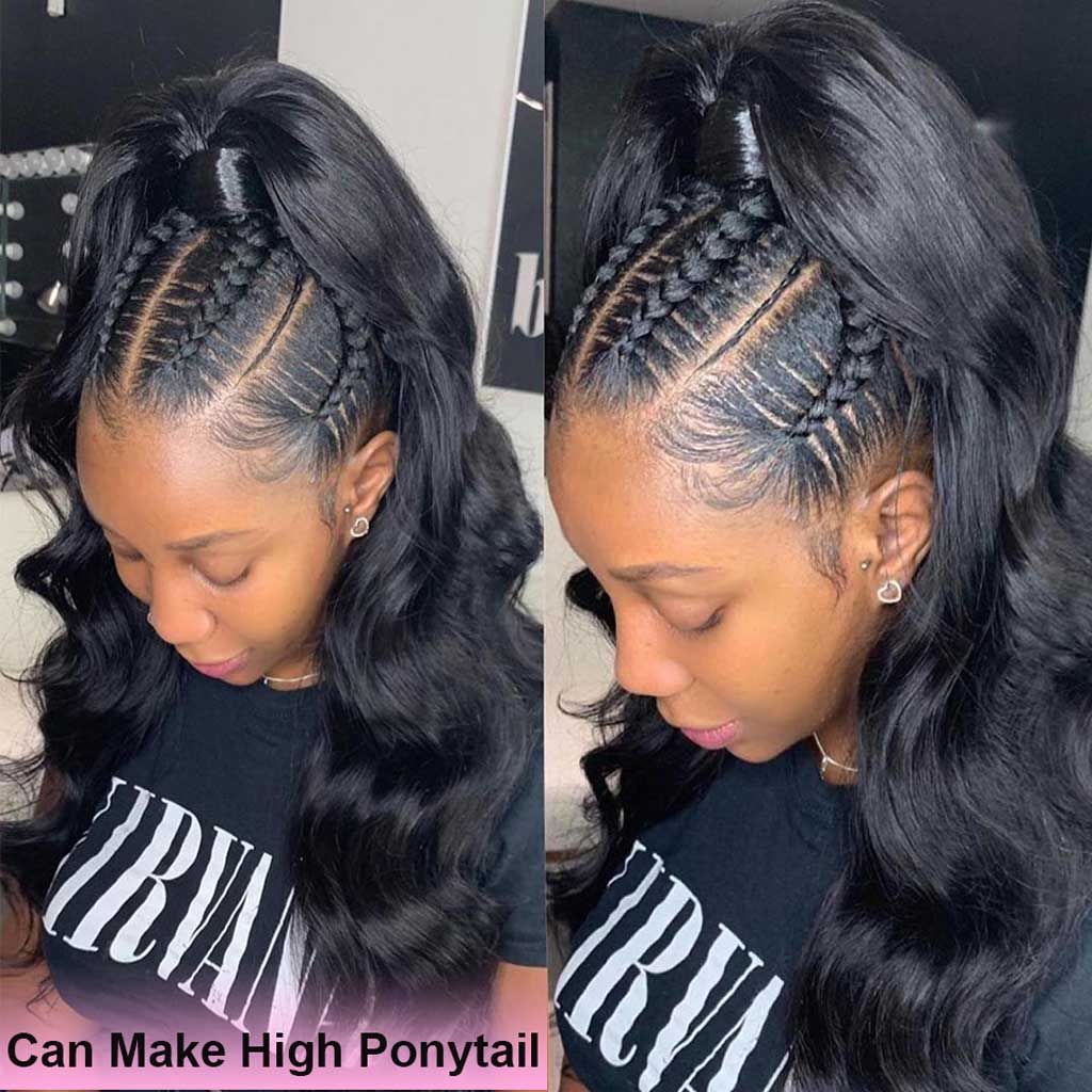 Beaudiva Human Hair Wigs Body Wave 13x4 Lace Frontal Wig Transparent Lace Wigs With Baby Hair