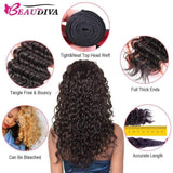 Beaudiva 10A 100% Remy Human Hair Bundles Deep Wave Human Hair Weaves 4 Bundles With Lace Closure