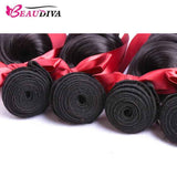 Beaudiva Loose Wave Human Hair Weave 4 Bundles Deal Virgin Human Hair