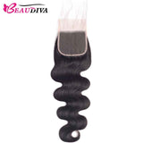 Beaudiva 10A Body Wave Human Hair Bundles 4 Bundles with Lace Closure Brazilian Human Hair Weaves