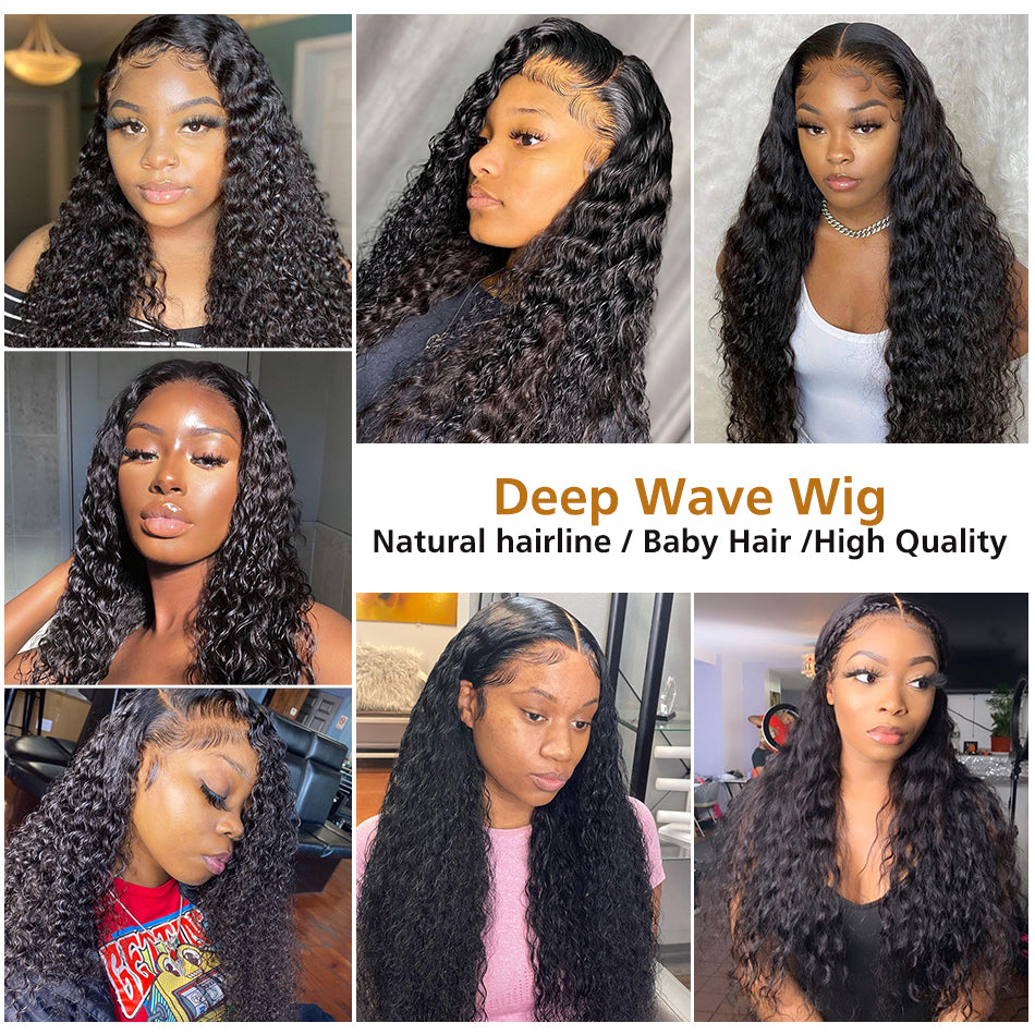 Beaudiva Loose Deep Wave Wig 13x4 Lace Frontal Human Hair Wig Transparent Lace Wigs For Women