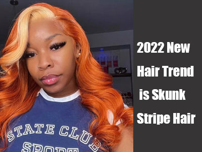 2022 New Hair Trend is Skunk Stripe Hair