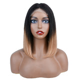【Harly】Ombre T1B/27 Short Bob Wig 4x4x1 T Part Lace Bob Wig Brazilian Human Hair Lace Closure Wigs Factory Sale