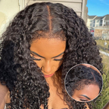 【Kate】4C Curly Edge Baby Hair Afro Kinky Curly 13x4 Full Lace Frontal Wig With 180% Full Density