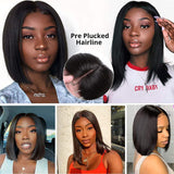 Beaudiva 4x1 T Part Lace Wigs Human Hair Bob Wig 100% Remy Human Hair