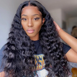 【Linda】Loose Deep Lace Wig 13X4X1 T Part Lace Front Human Hair Wigs/Body Wave/Ocean Wave
