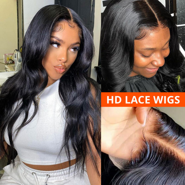 【Felecia】Real HD Lace Glueless Body Wave 4X4 Lace Closure Wig 100% Human Hair Wigs Natural Hairline Slightly Pre Plucked BEAUDIVA