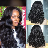 【【Demi】】Egg Curly 4X4 Lace Closure Wig Human Hair Wigs Transparent Lace Wig