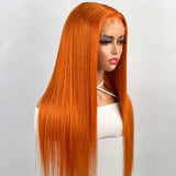 【Susan】Ginger 4X4 Lace Closure Wig Straight Wig Transparent Lace Closure Human Hair Wigs BEAUDIVA