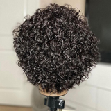 【Mandy】Short Curly Pixie Cut Wig Human Hair Wigs Bob Hairline 13X4 Lace Wigs