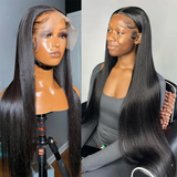 36 inches Long 13X4 HD Lace 200% Density Bone Straight Lace Frontal Wig Human Hair Wigs Long Lengths