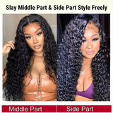 【Tata】 Real HD Glueless Water Wave 4X4 Lace Closure Wigs Human Hair Wig Pre Plucked with Baby Hair