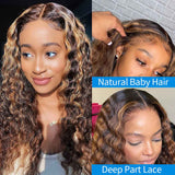 【Nana】TK15 : Beaudiva Highlight Deep Wave 5x5 Lace Closure Wig Human Hair Wig