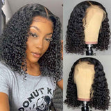 【Cornie】TK44 : Short Curly Bob Lace Front Wigs Kinky Curly 13x4 Lace Frontal Wig Human Hair Wigs