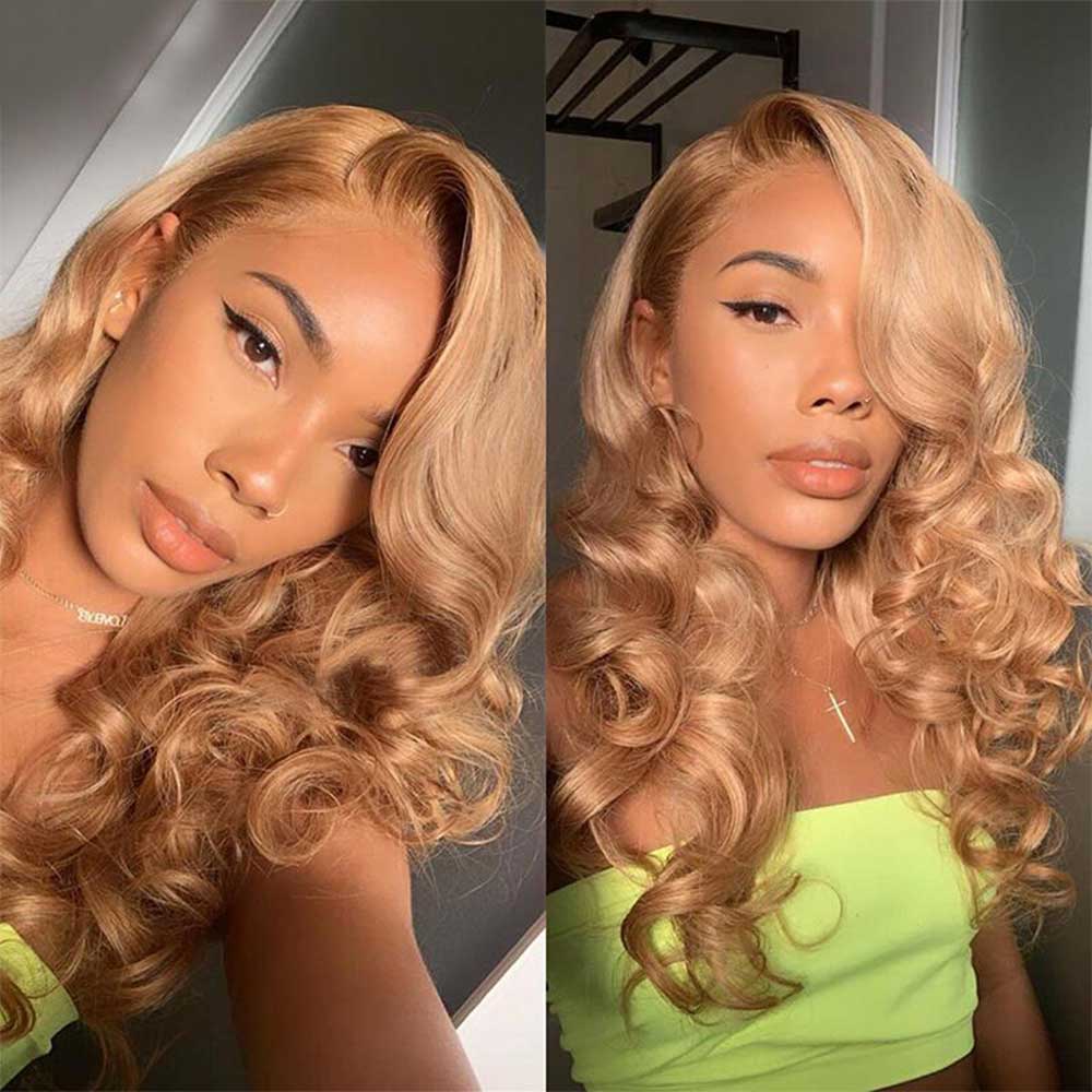 Tiktok Beaudiva 27# Body Wave 4X4 Lace Closure Wig Human Hair Wig Pre Plucked Baby Hair