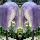 Beaudiva Liac Purple Bob Wig Human Hair Wig Straight Bob Wigs