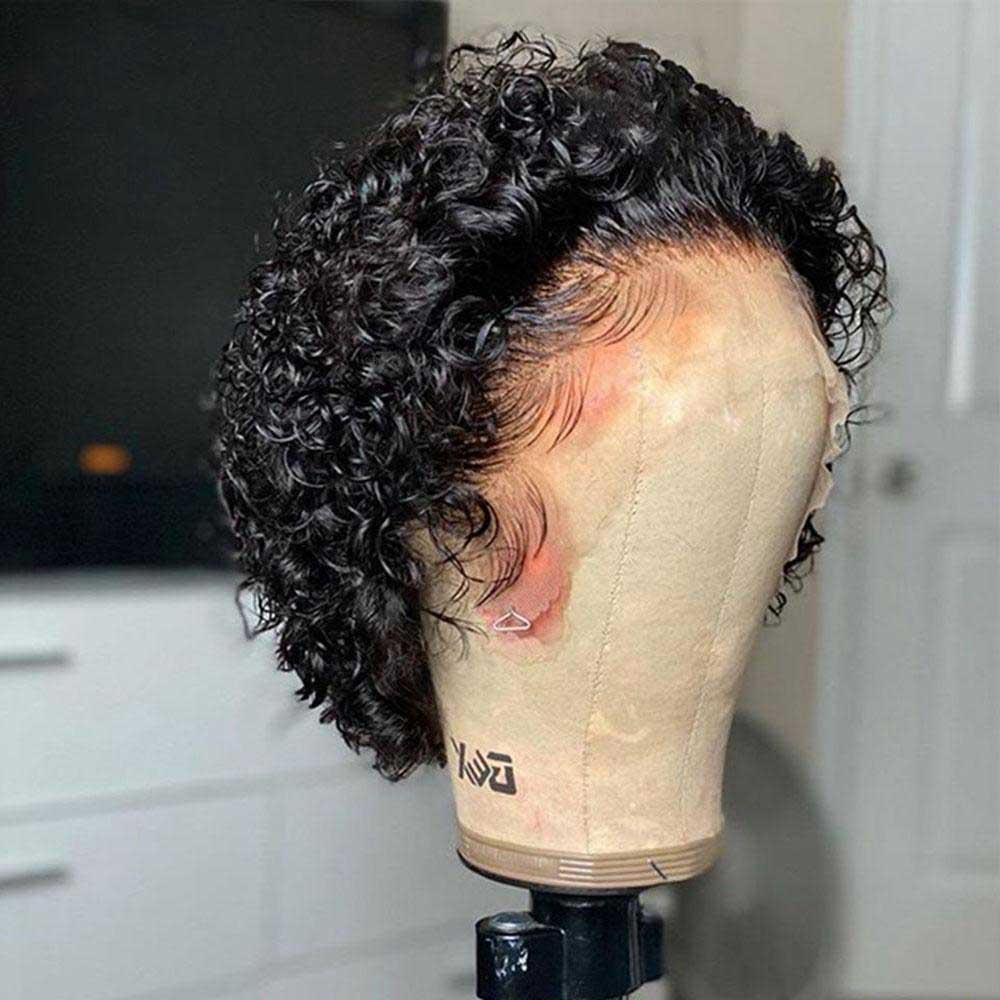 【Sela】Beaudiva Kinky Curly Wig Human Hair Lace Front Wigs 13X1 Lace Part Wig