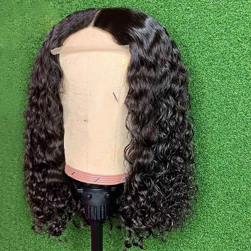 【Janet】TK41 : Short 4X4 Curly Lace Closure Bob Wig Human Hair Wigs BEAUDIVA