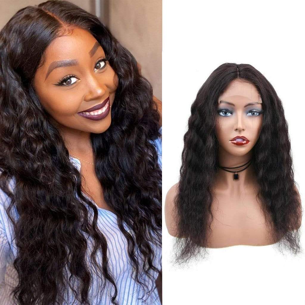 Beaudiva Loose Wave Closure Wig 100% Virgin Human Hair 5x5 Lace Closure Wigs Full Density