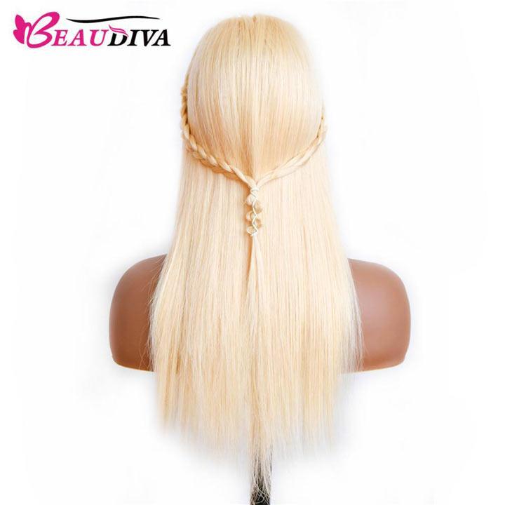 Beaudiva Bone Straight 613 Colored Wigs 4x4 Closure Wig 100% Virgin Human Hair
