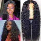 Beaudiva  Kinky Curly Human Hair Wig Transparent 5X5 Lace Closure Wig With Hairline