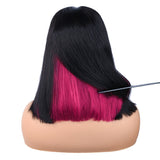 【Fanny】TK25: Peekaboo Highlight Colored Bob Wig 13X4 Lace Front Human Hair Wigs