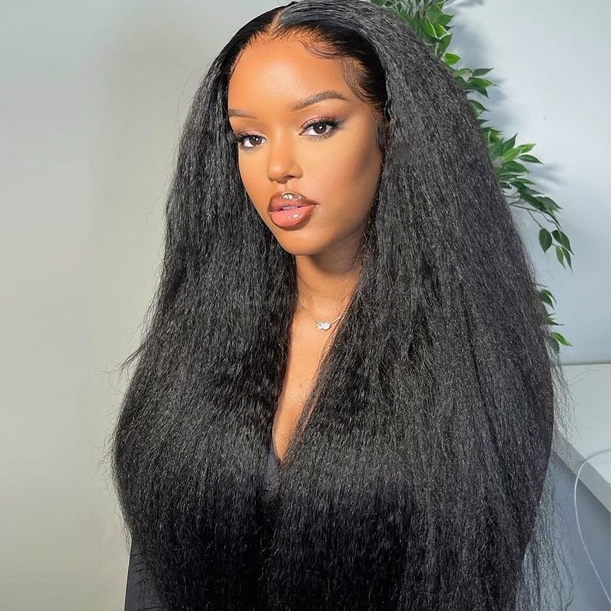 Beaudiva Human Hair Wigs 13x6 Lace Front Wig Kinky Straight Human Hair Wig Transparent Lace Wigs