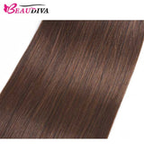 Beaudiva Silky Straight Light Brown 3 Bundles Human Hair Weaves