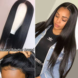 Beaudiva Straight Lace Closure Human Hair Wigs High Density Straight Wigs 4X4 Lace Wigs