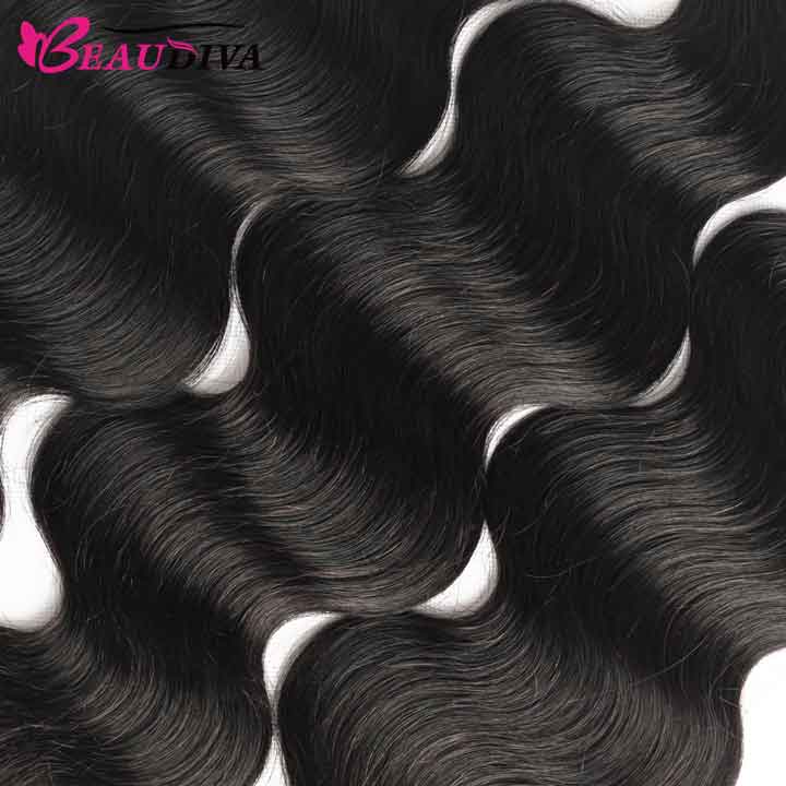 Beaudiva 10A Body Wave Human Hair Bundles 4 Bundles with Lace Closure Brazilian Human Hair Weaves