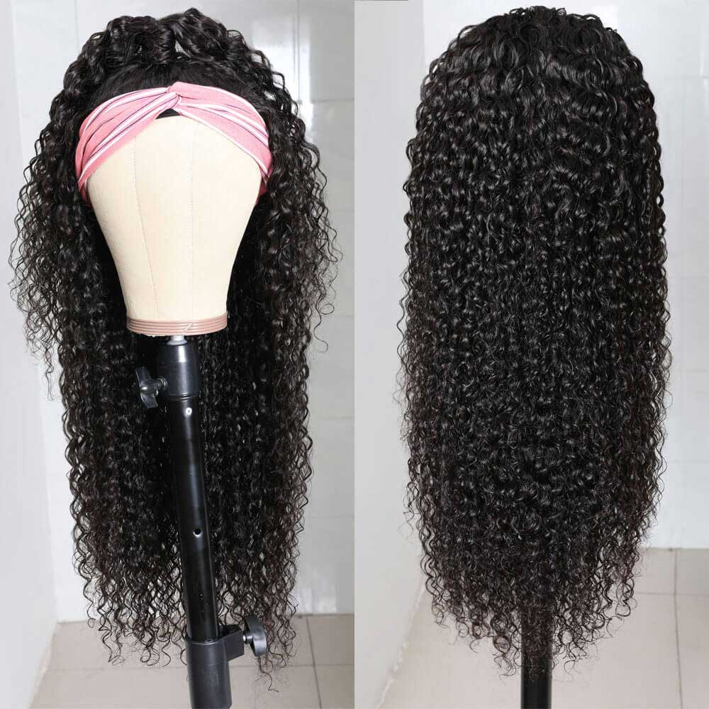 Beaudiva Super Affordable Kinky Curly Headband Wig Virgin Remy Human Hair