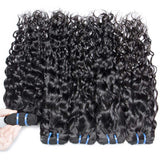 Beaudiva 10A Human Hair Bundles Water Wave Bundles 4 Bundles with 4x4 Lace Closure