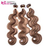 Beaudiva Body Wave Fashionable Highlight Hair Virgin Human Hair Weaves 3 Bundles Deal