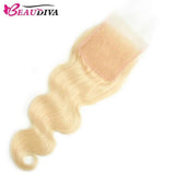 Beaudiva Hair 613 Blonde Body Wave 3 Bundles With Lace Closure Virgin Remy Human Hair