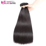 Beaudiva 10A Unprocessed Human Hair Bundles Straight Hair Weaves 4 Bundles With 4x4 Lace Closure