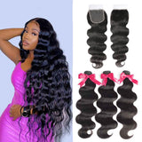 Beaudiva Body Wave 3 Bundles With 5x5 Lace Closure Unprocessed Human Hair Weaves